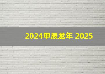 2024甲辰龙年 2025